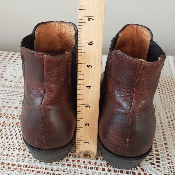 Silver Rebel Short Boots Size 6 Women Leather Western Cowboy Boho Ankle Bootie - Picture 7 of 14